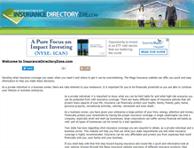 Tablet Screenshot of insurancedirectoryzone.com